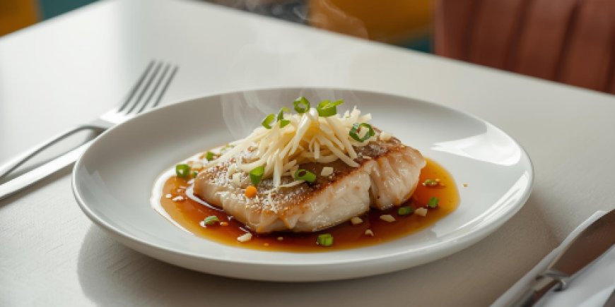 Steamed Fish with Garlic, Ginger and Spring Onions Recipe