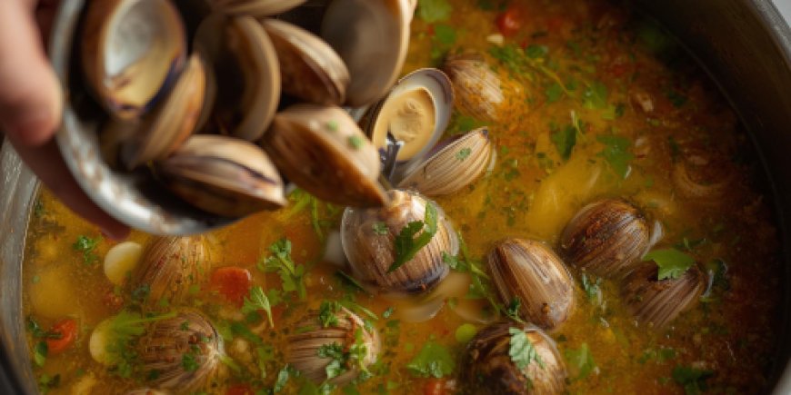 Steam the clams.