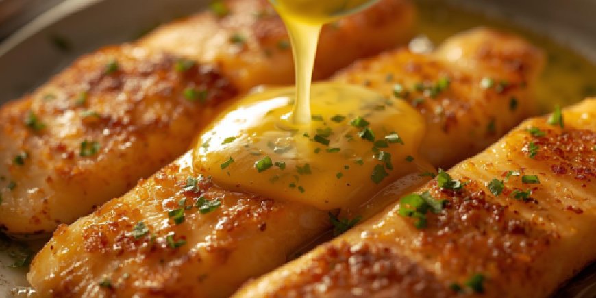 Prepare the lemon butter sauce.