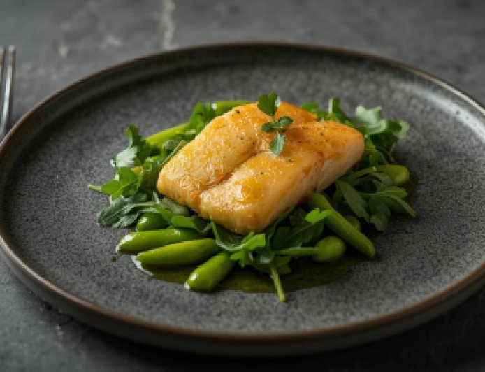 Pan Fried Sole with Rocket and Broad Beans Recipe