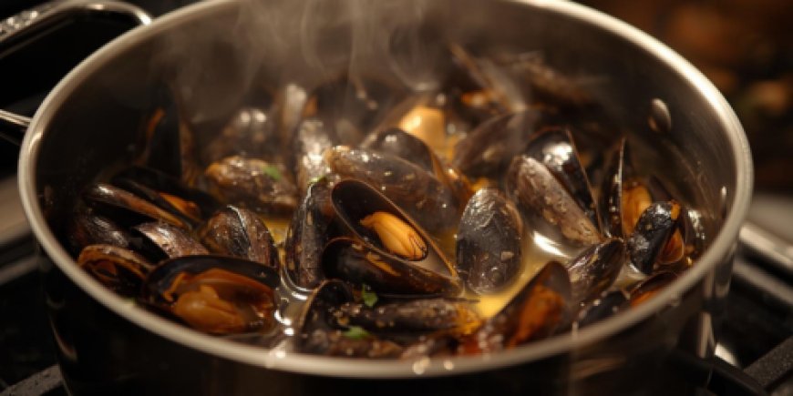Cook the mussels.