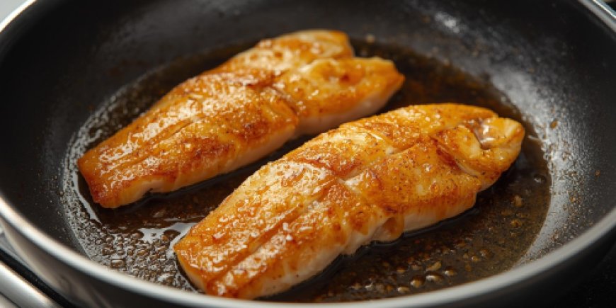 Pan fry the barramundi.