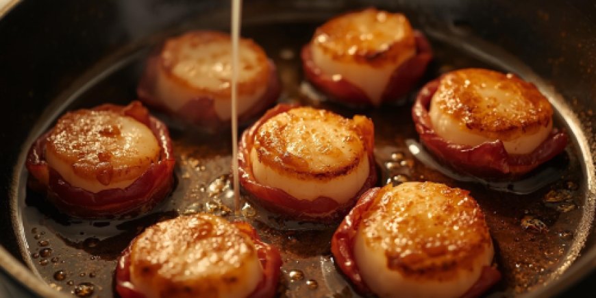 Cook the scallops.