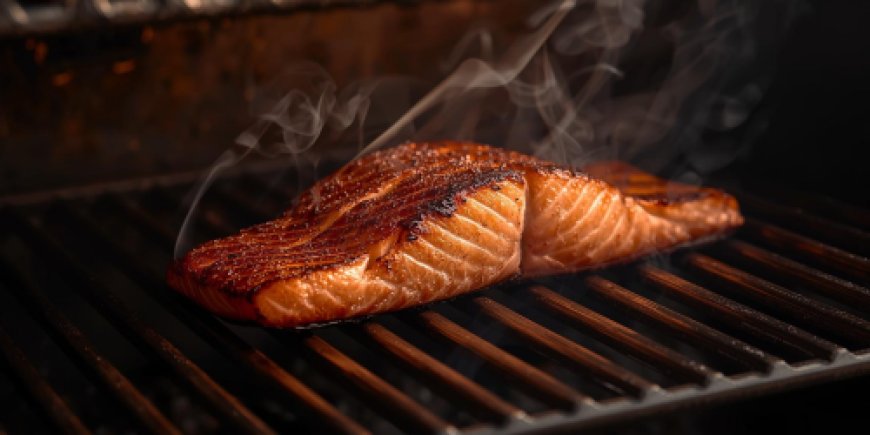 Smoke the salmon.