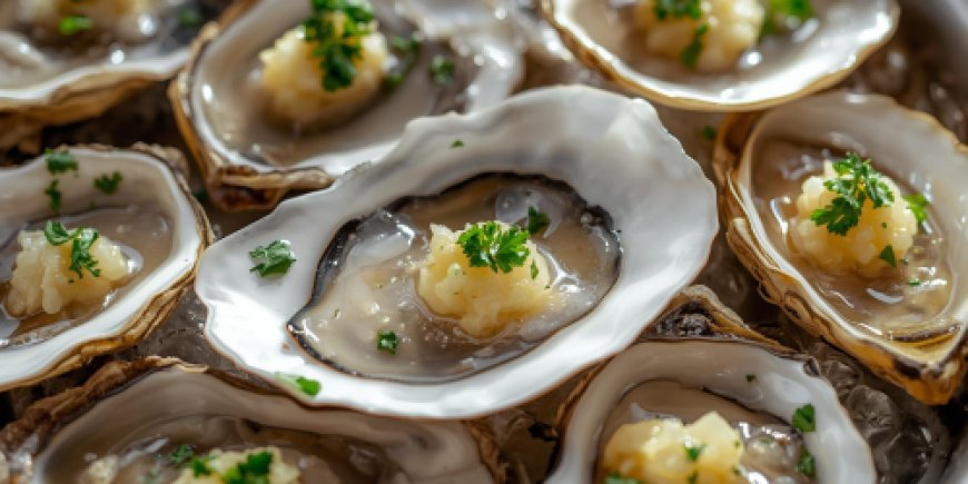 Top the oysters.