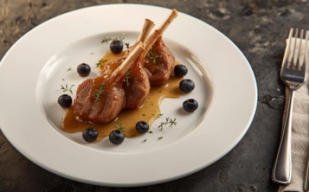 Lamb Rosettes with Thyme and Blueberries Recipe