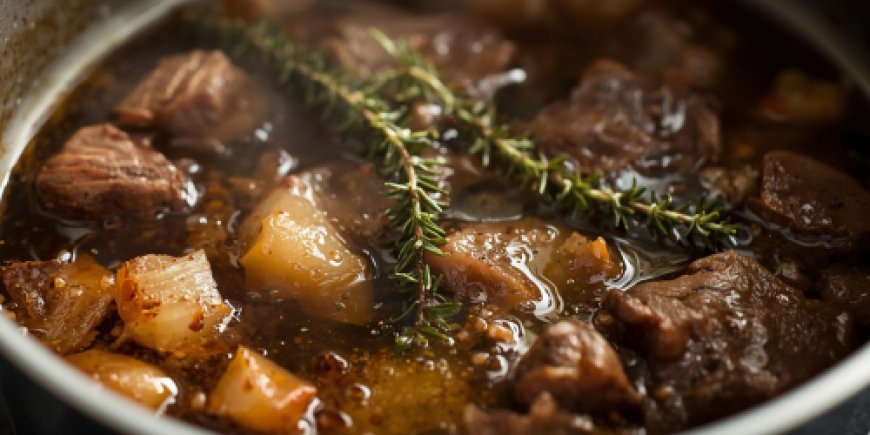 Add the lamb stock.