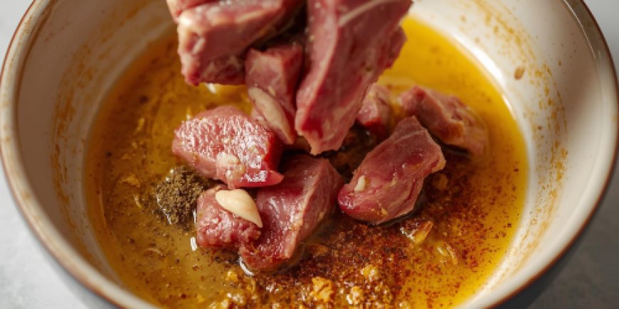 Marinate the lamb.