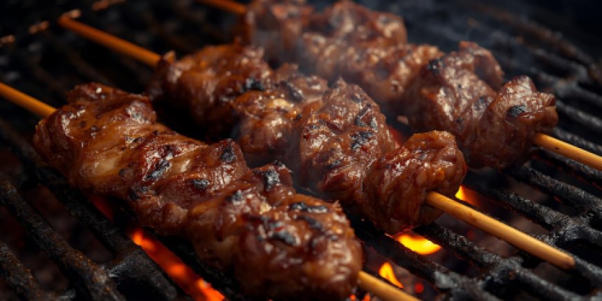 Cook the satay.